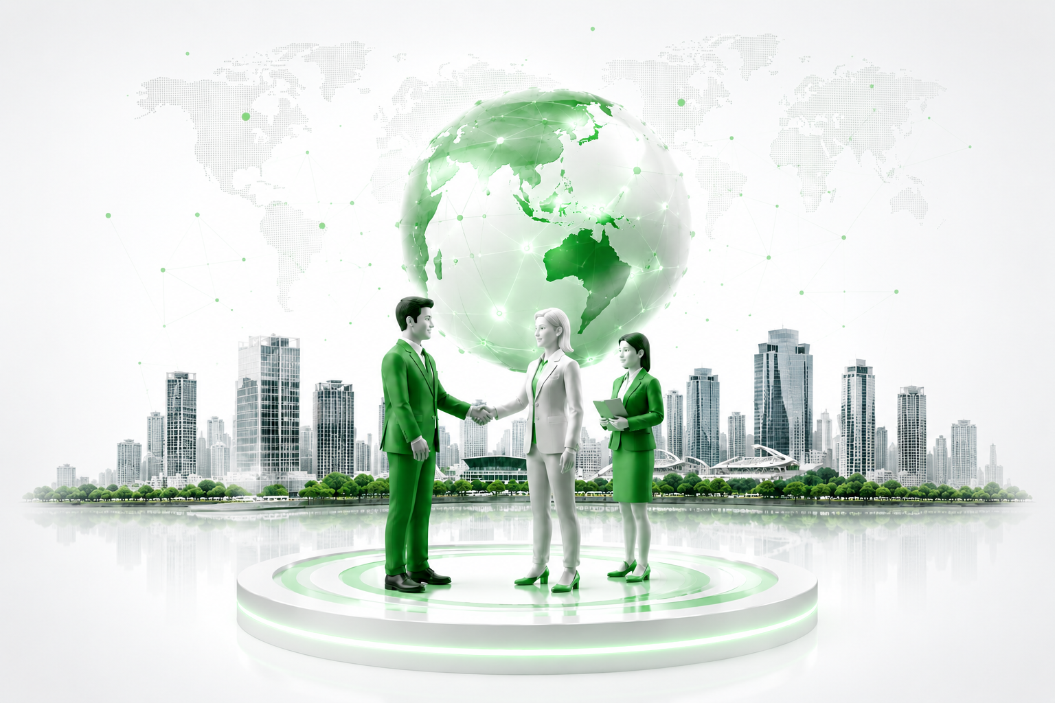 Partnership puzzle piece illustration